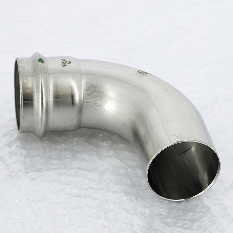 Угол-вставка пресс 54 нержавеющая сталь Sanpress Inox VIEGA