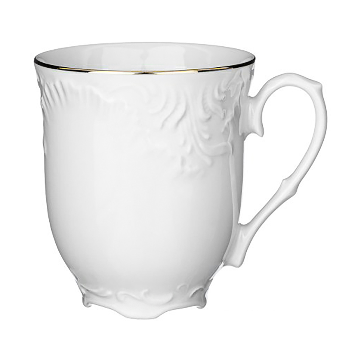 Кружка "rococo" золотая кайма 300 мл (1/6/36) "cmielow" omdz21-рококо-7