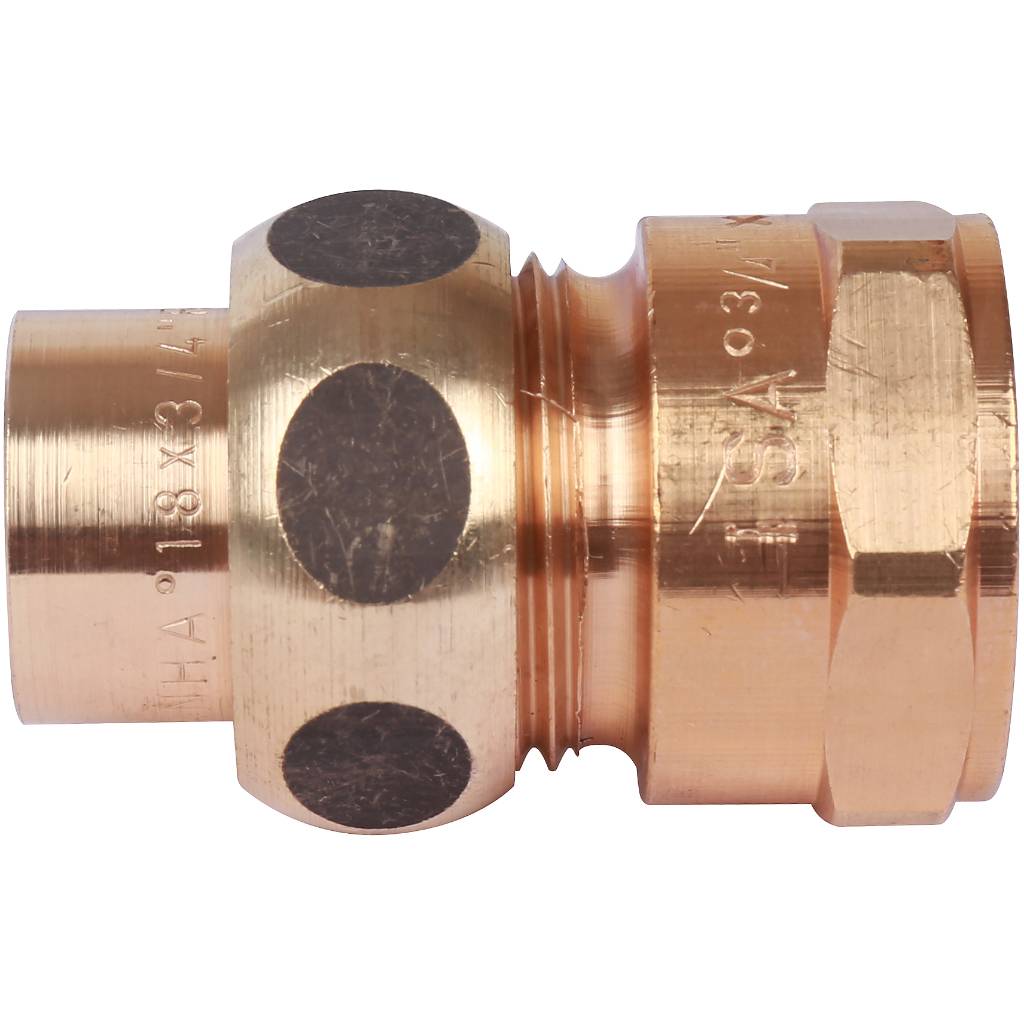 Американка (сгон) 18x3/4" ВР самоуплотняющаяся под пайку SANHA бронзовый 143401834