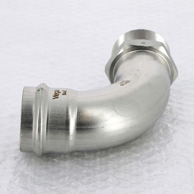 Угол пресс-Н 54x2" нержавеющая сталь Sanpress Inox VIEGA