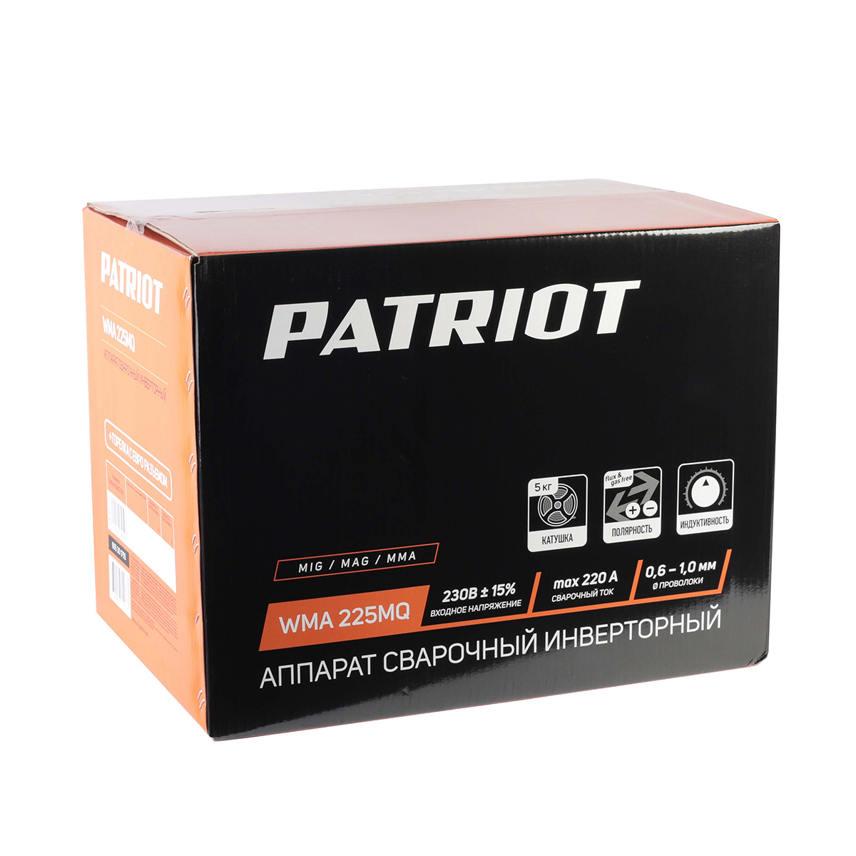 Сварочный автомат инверторный wma 225mq mig/mag/mma 9,4 квт (1) "patriot" 605301755