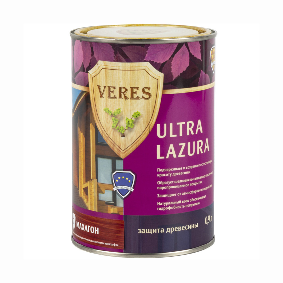 Верес ультра лазура № 7 махагон  0,9 л (1/6) "veres"