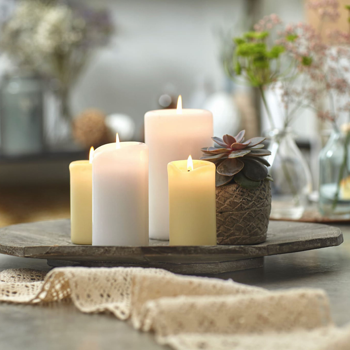 Свеча столбик Bolsius, 150 x 60 мм, кремовая