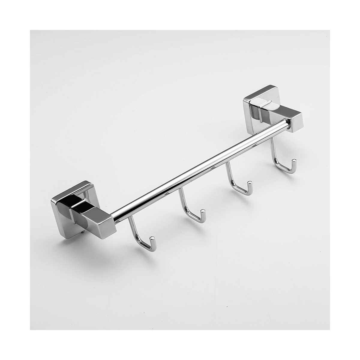 Крючок-вешалка на планке (4 крючка) r15015-4 (нерж.сталь), хром (1/20/40) "frud"