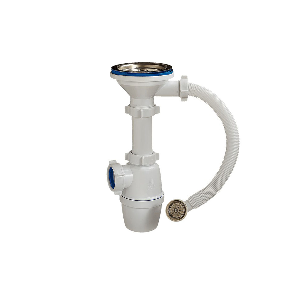 Сифон 3 1/2" х 40 мм с круглым переливом (1/30) "orio" а-5007