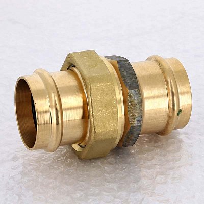 Муфта пресс разъёмная 54 с плоской прокладкой бронза Sanpress VIEGA