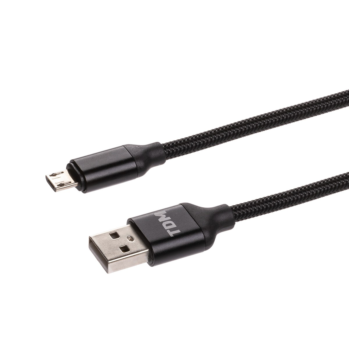 Кабель дк-7 usb-micro usb 1 м в тканевой оплетке (черный) (1/200) tdm sq1810-0307