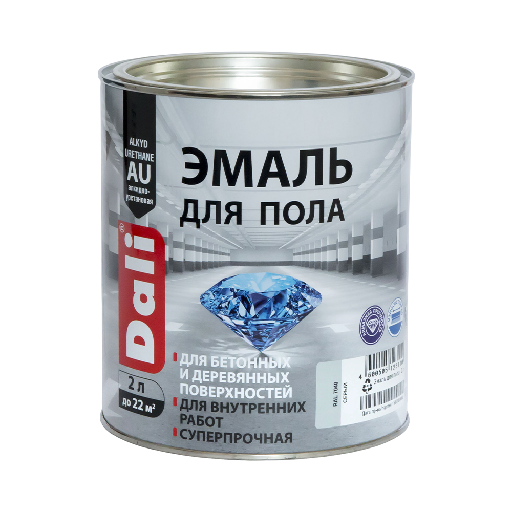 Эмаль "dali" для пола красно-коричневая  2 л (3) "рогнеда"