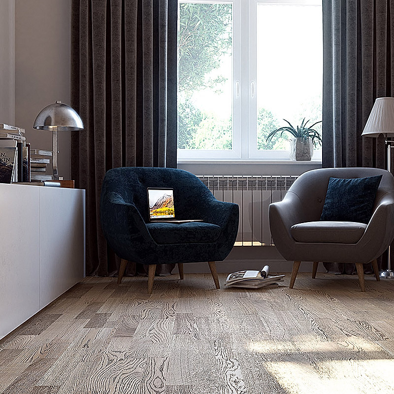 Паркетная доска Polarwood Дуб Уран масло трехполосный Oak Uranium Oiled Loc 3S