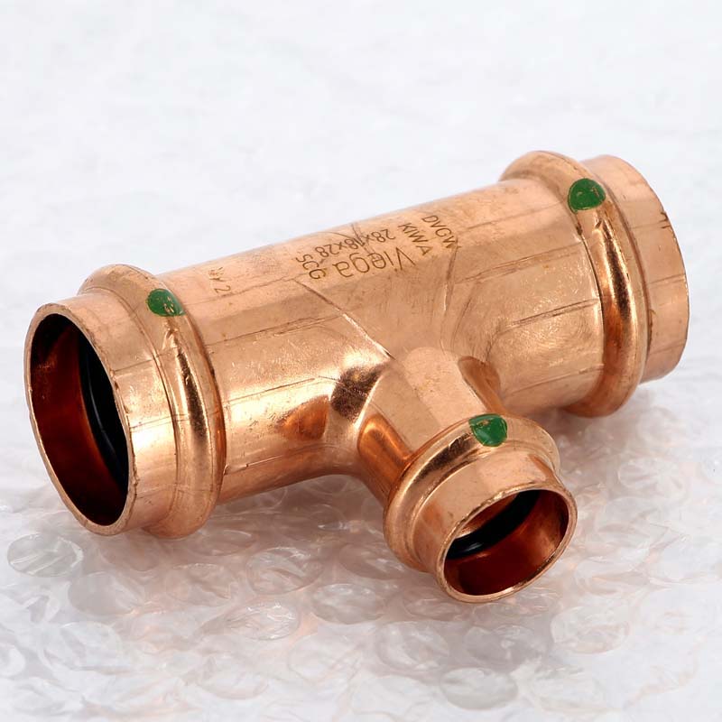 Тройник пресс медный Profipress VIEGA 28х18х28