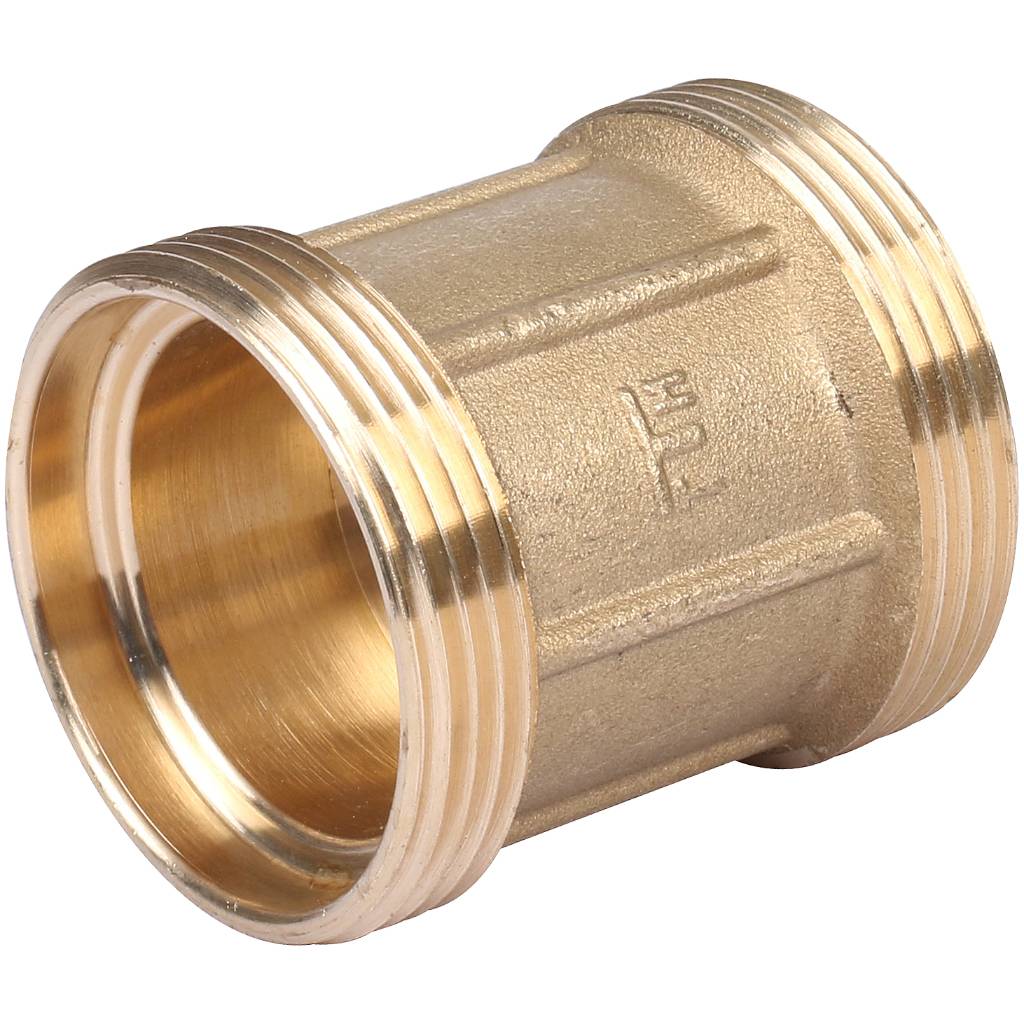 Муфта 32 х 32 мм из латуни для ПНД труб TIEMME
