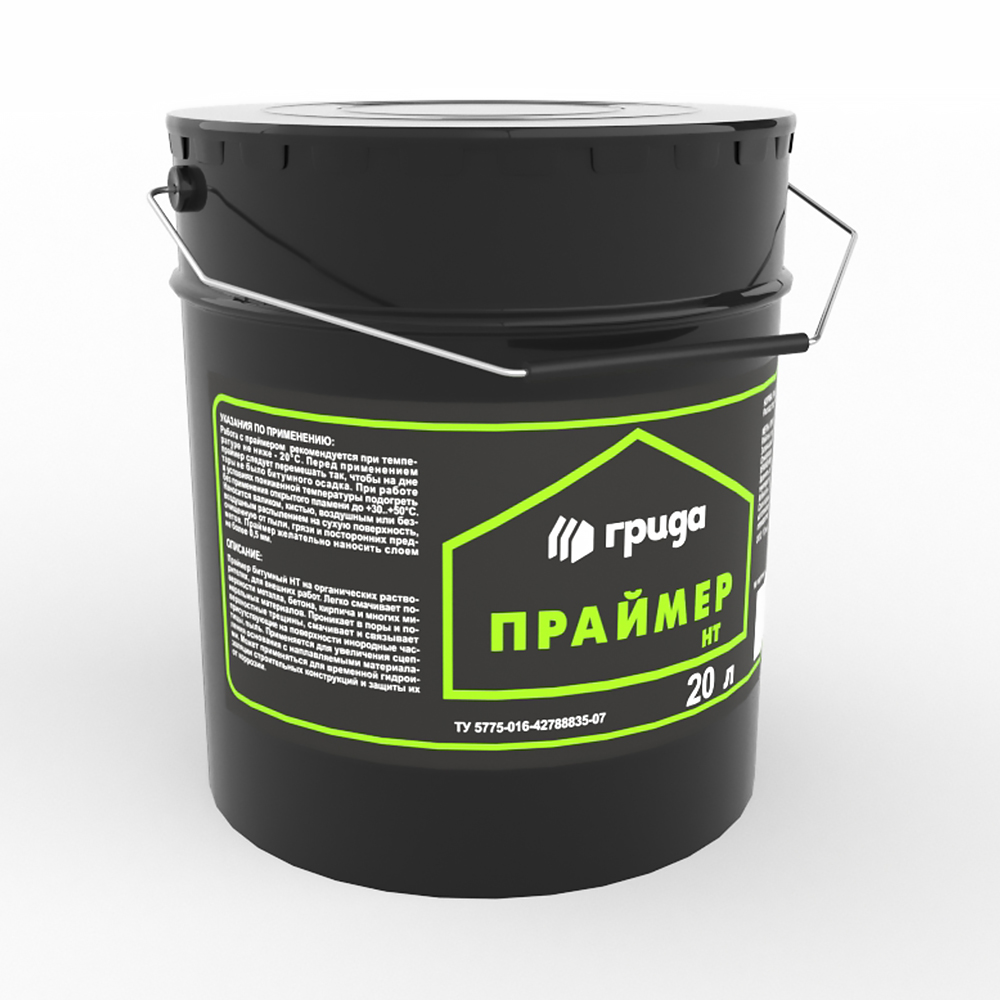 Праймер битумный (грунтовка под мастику) нт 20 кг (1/33) "грида"