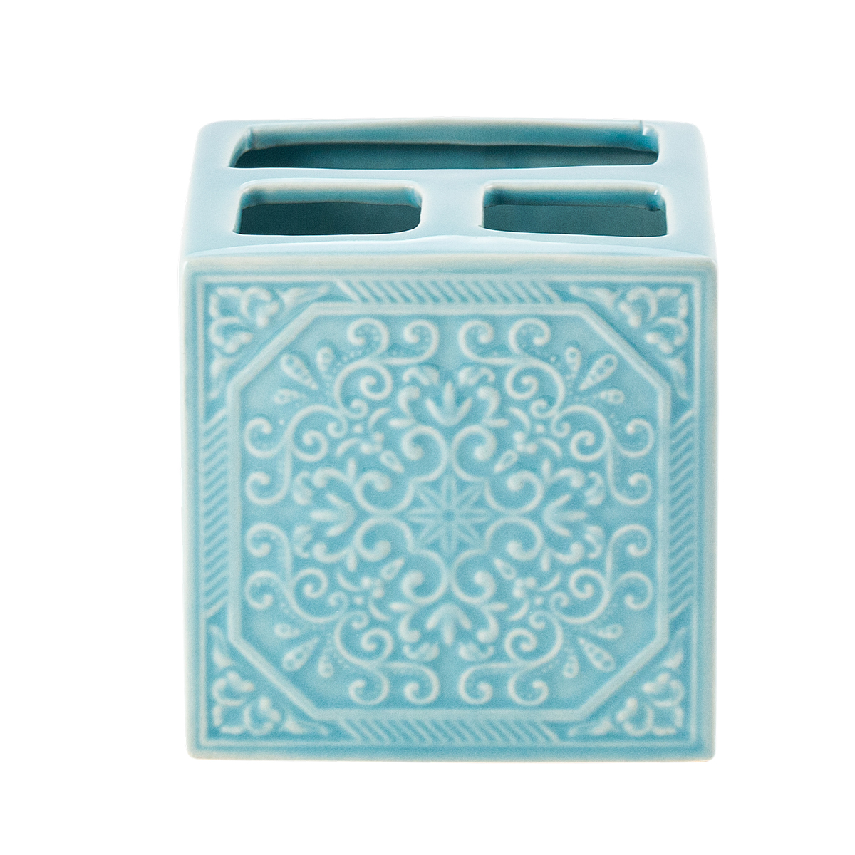 Стакан для ванной комнаты "tiffany" керамика (бирюзовый) (1/12) "swensa" swtk-1053b