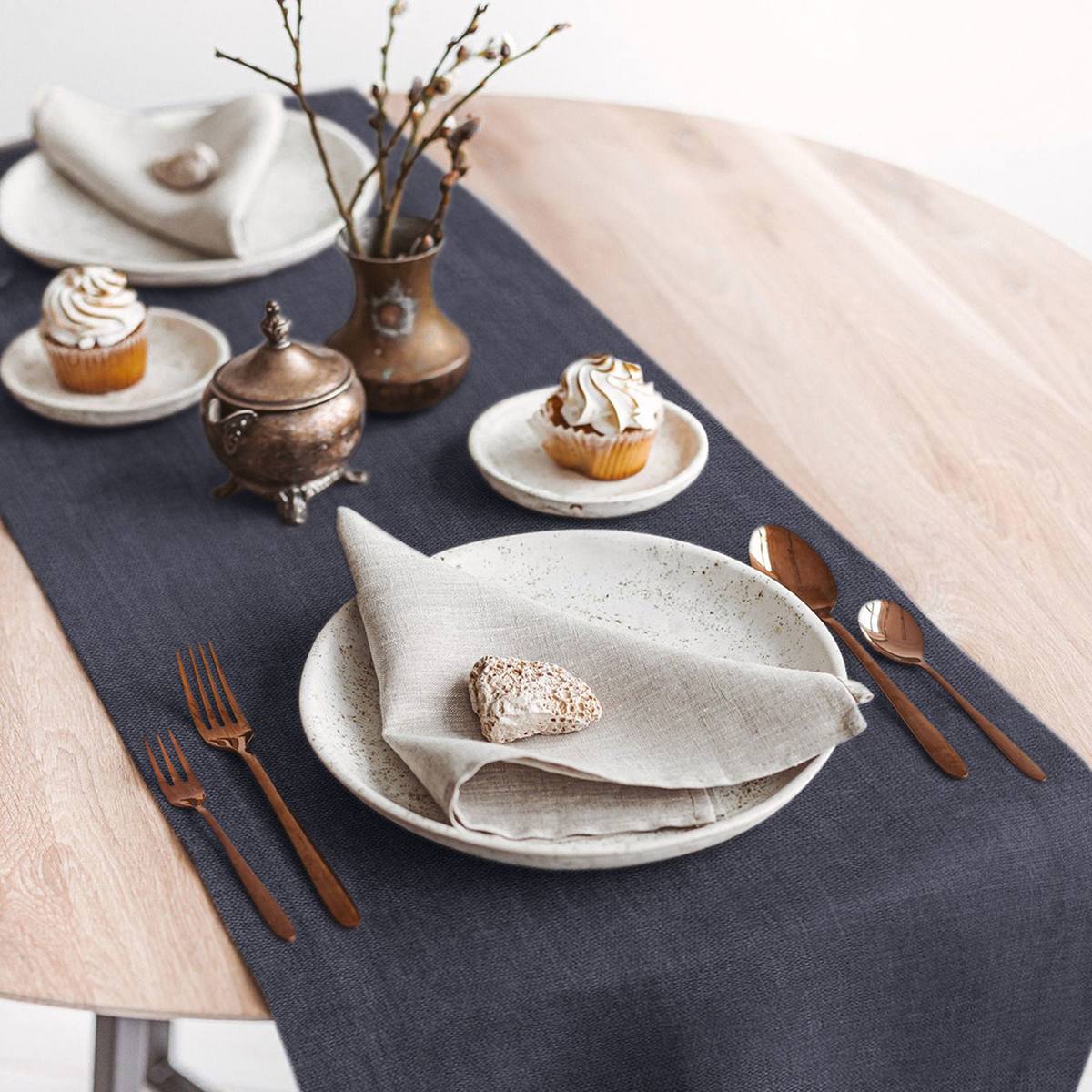 Дорожка сервировочная "волшебная ночь" 40*140 см (индиго)