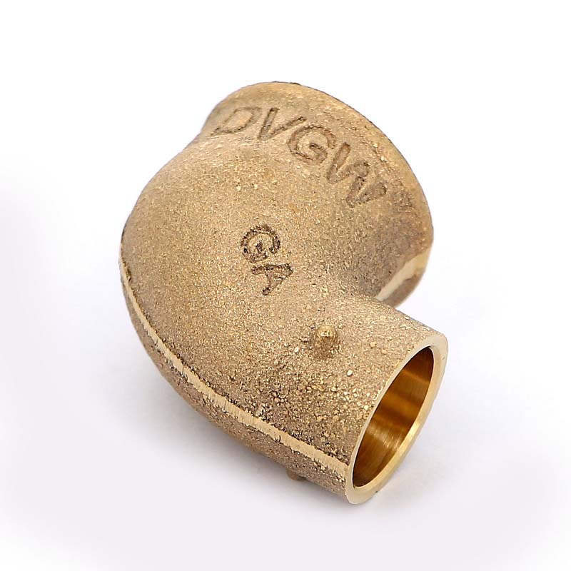 Угол 90° переходной пайка - ВР 15 x 1/2" VIEGA бронза