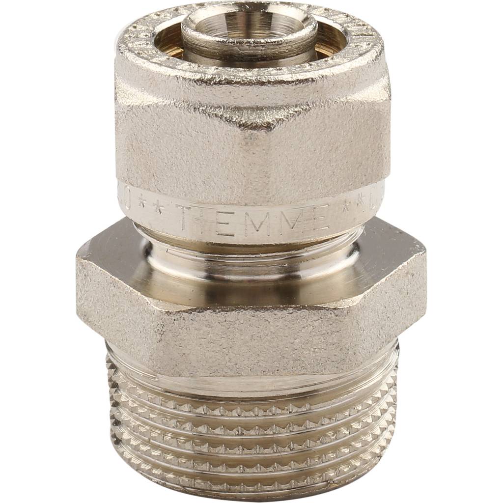 Обжимная муфта НР 16 х 3/4" TIEMME для металлопластиковых труб