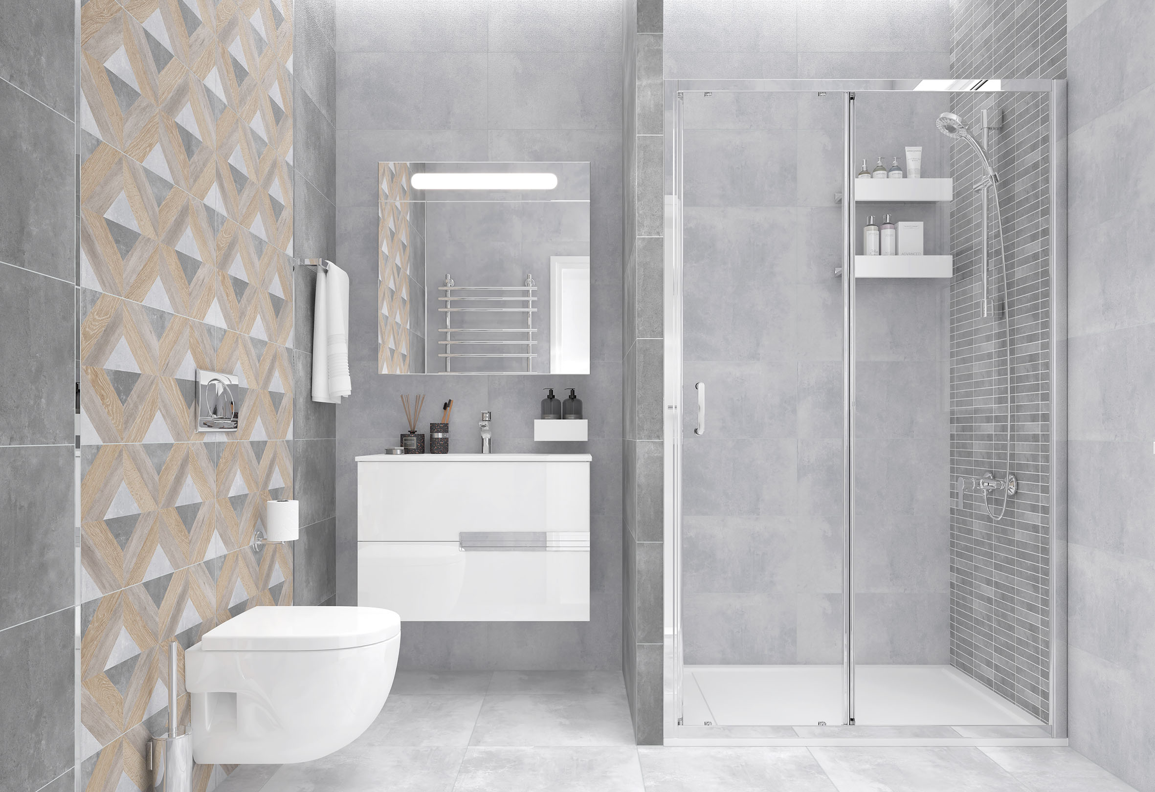 Etnis мозаика серый 18-00-06- 30x60