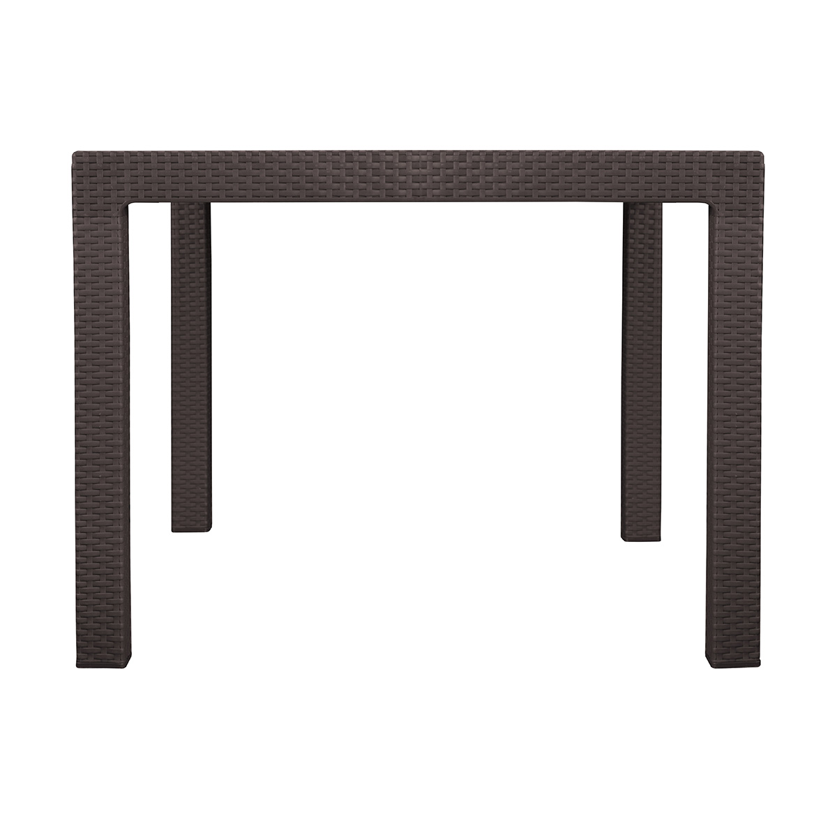 Стол пласт. "ротанг плюс" 940*940*740 мм (венге) (1) "альтернатива" м8422