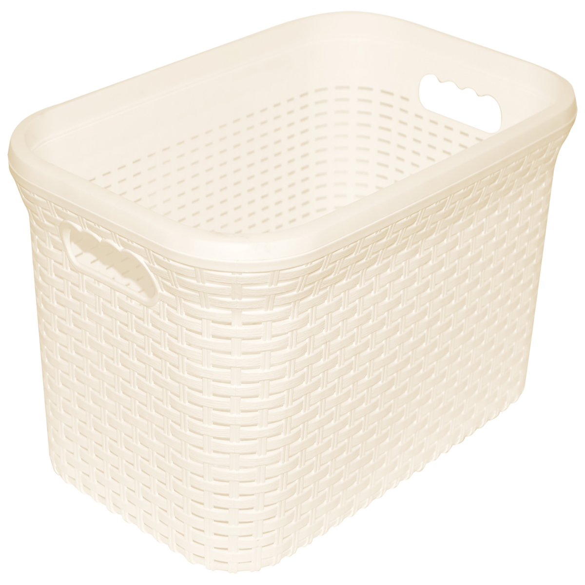 Корзина прямоуг. 32 л "ротанг" (слоновая кость) (1/5) "виолет"