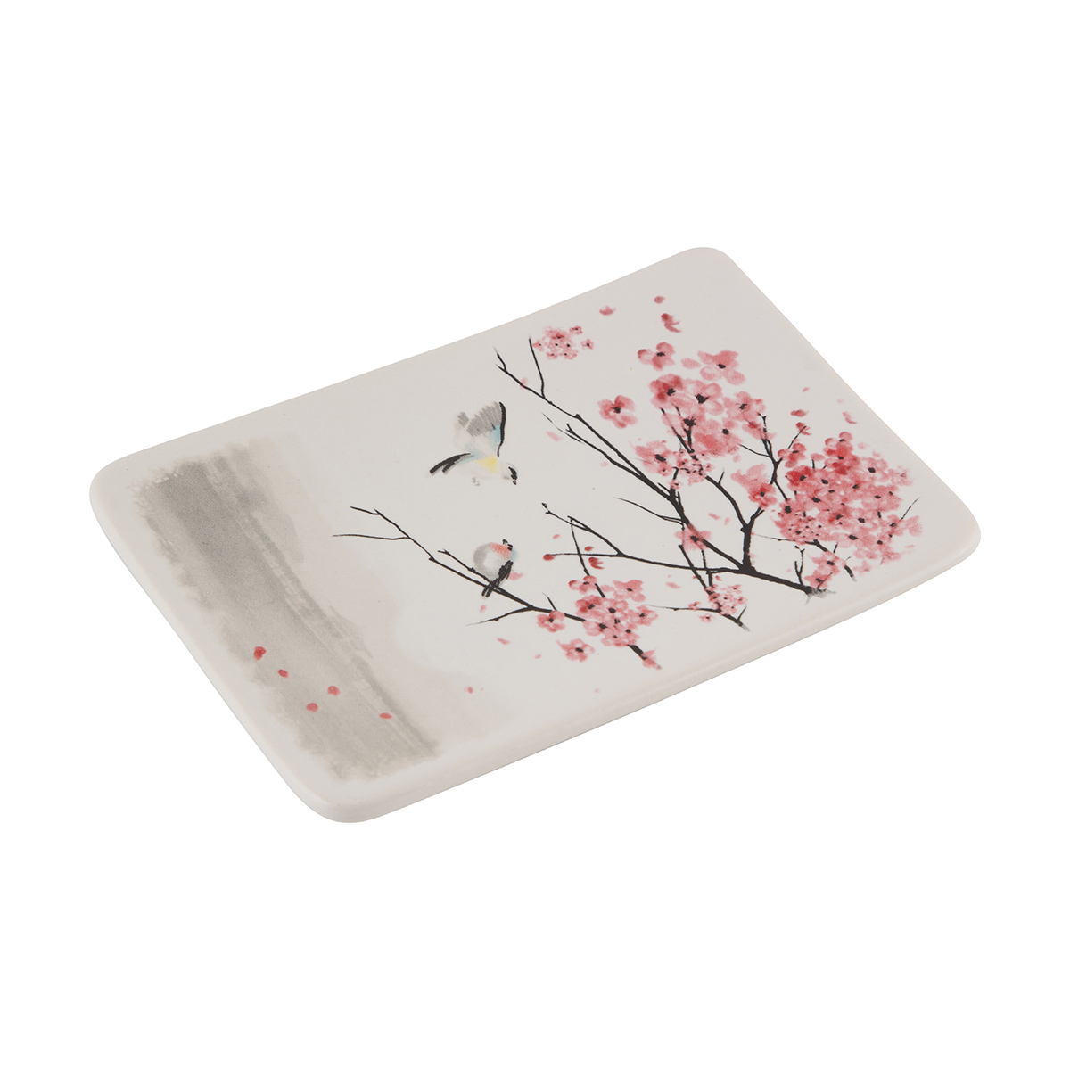 Мыльница "сакура" sd-s, керамика (1/4/24) "рыжий кот"