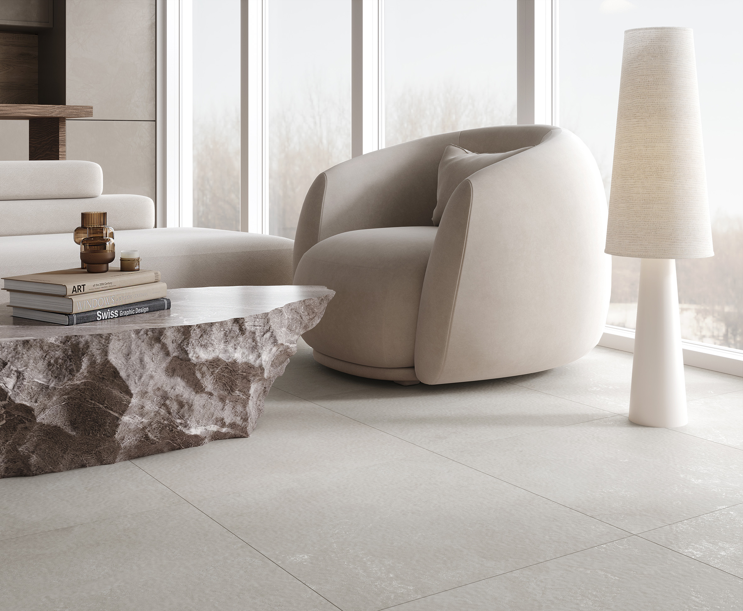 Charon cream керамогранит cтруктурный карвинг 60x120