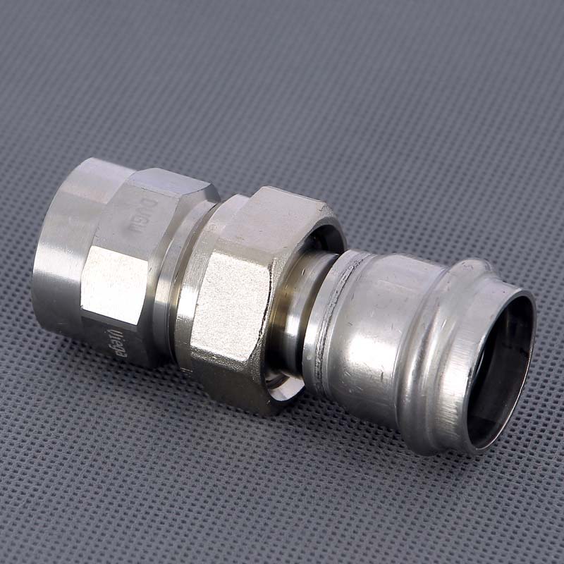 Муфта пресс-В разъёмная 28x1" с плоской прокладкой нержавеющая сталь Sanpress Inox VIEGA