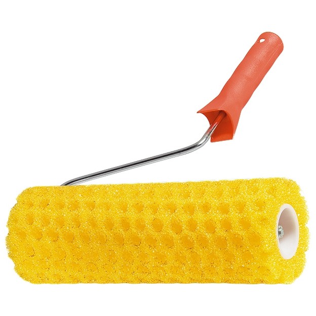 Валик "Структурный" поролоновый с ручкой, "горошек", 230 мм, D 80 мм, D ручки 6 мм MTX (80222)