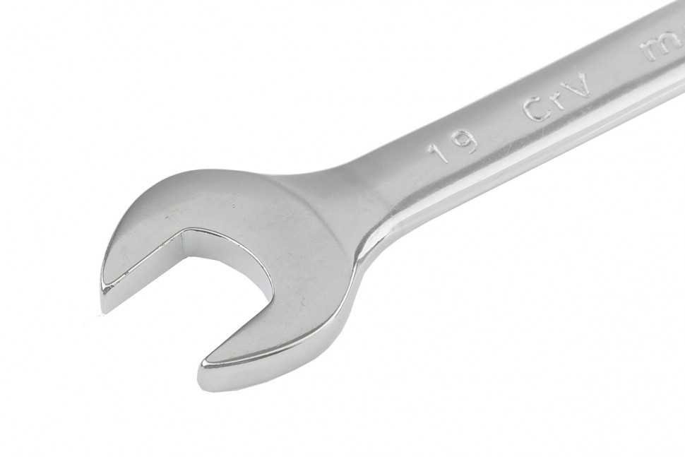 Ключ комбинированный, 19 мм, CrV, полированный хром Matrix (15163)
