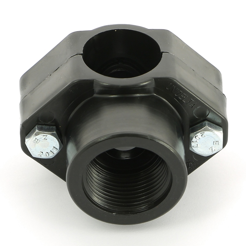 Врезка монтажная седельная 32 x 1/2" ВР, 2 болта, для водопроводных труб ПНД UNIDELTA