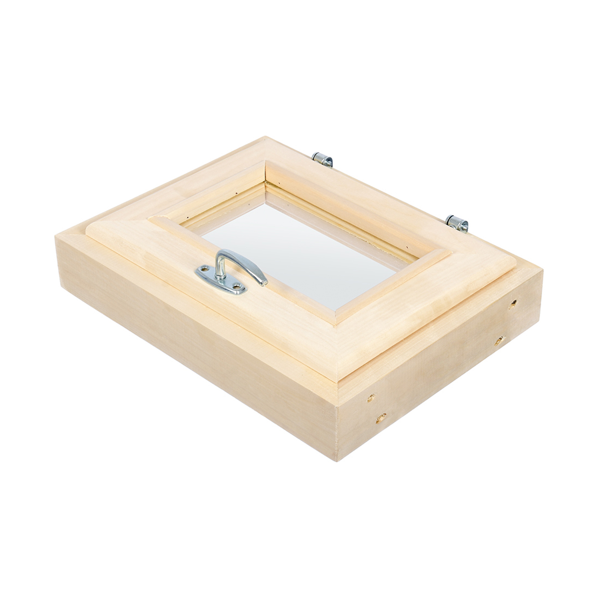 Форточка для бани и сауны 40*30 см двойное стекло, ручка, затвор, петли (1) "банные штучки" 32503