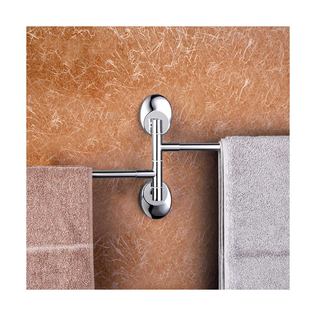 Полотенцедержатель поворотный двойной f1612, хром (1/20/40) "frap"