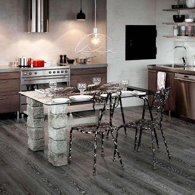 Паркетная доска Karelia Дуб Променад Грей белое масло трехполосный Oak Promenade Grey 3S