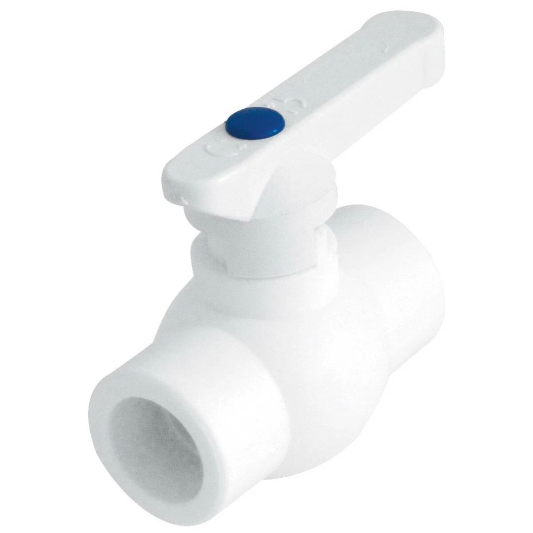 Кран шаровый KALDE 32 мм полипропиленовый PP с разъемом белый