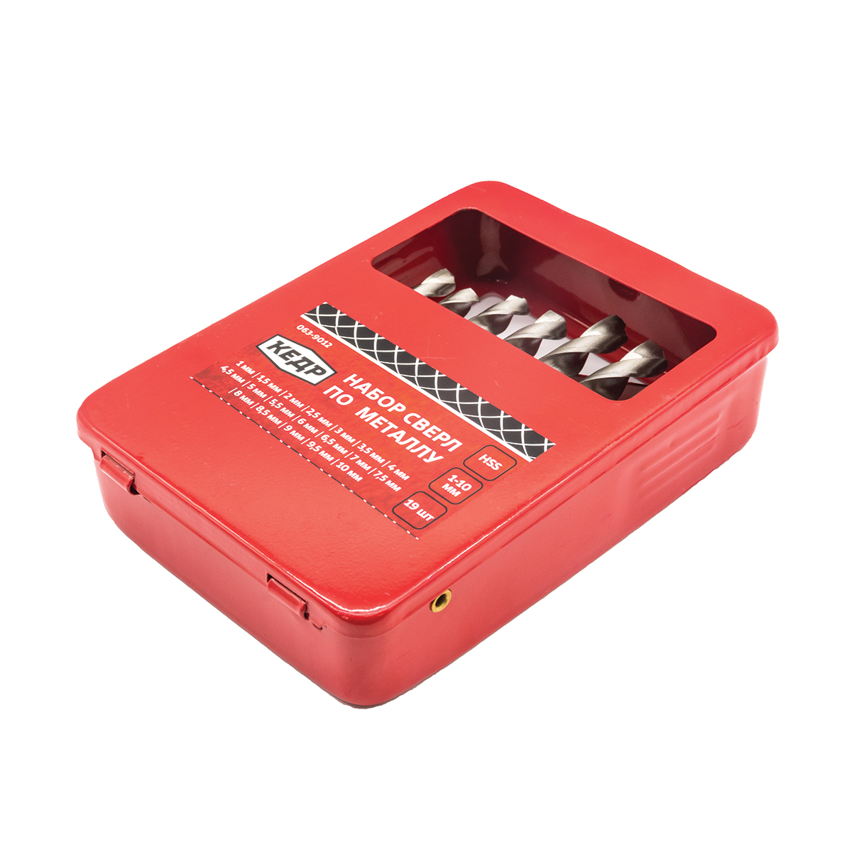 Сверла по металлу (набор 19 шт.) 1-10 мм (1/20) "кедр" 063-9012