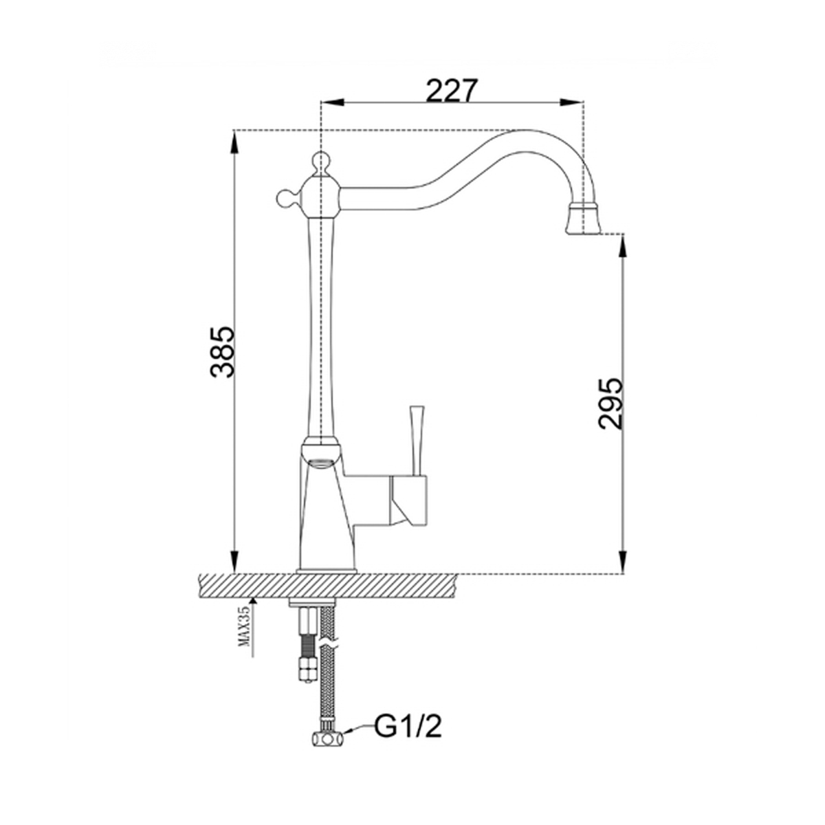 Смеситель для кухни с подключ. к фильтру питьев. воды zr 353 yf-satin "zorg"