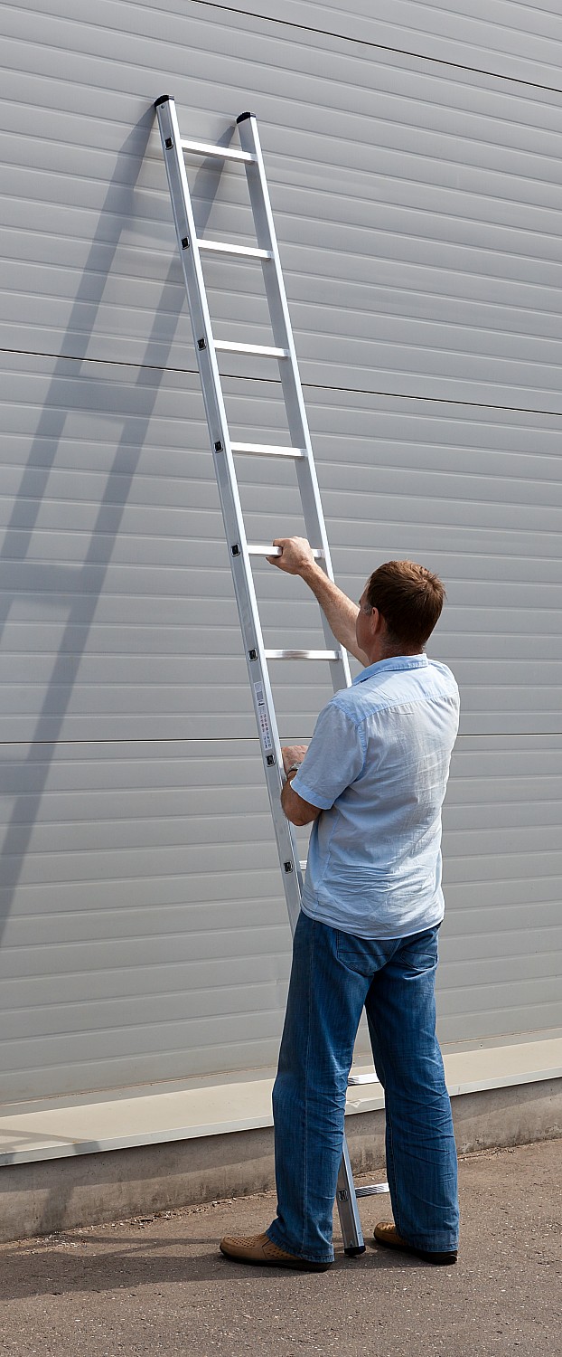 СИБИН 11 ступеней, высота 307 см, односекционная, алюминиевая, приставная лестница (38834-11)
