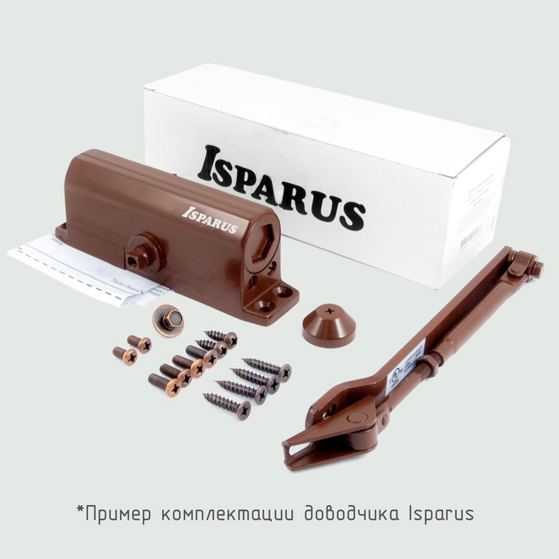 Доводчик дверной  430 isparus  белый (масса двери 50-110 кг) (1/10) "нора-м"