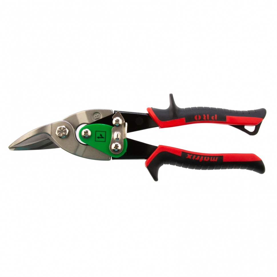 Ножницы по металлу, 250 мм, правый рез, сталь CRMO, двухкомпонентные рукоятки, PRO Matrix (78324)