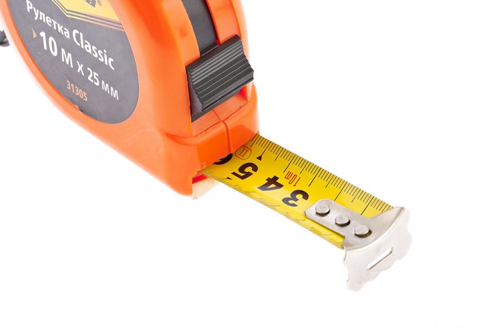 Рулетка Classic, 10 м х 25 мм, пластиковый корпус Sparta (31305)