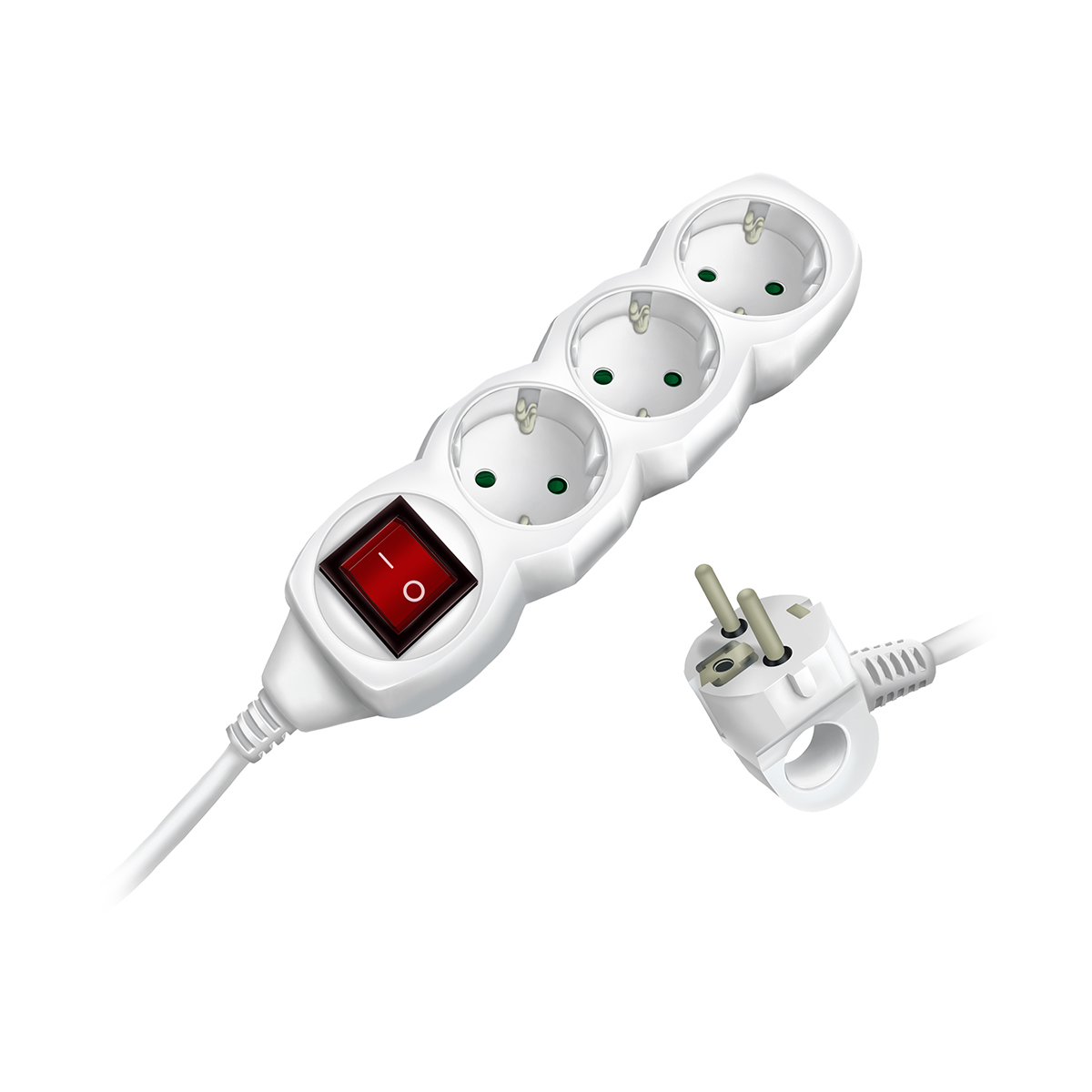 Удлинитель с заземл. и выключ. 5 м 3 розетки с/у s 3x5-zdv (1/20) "старт"