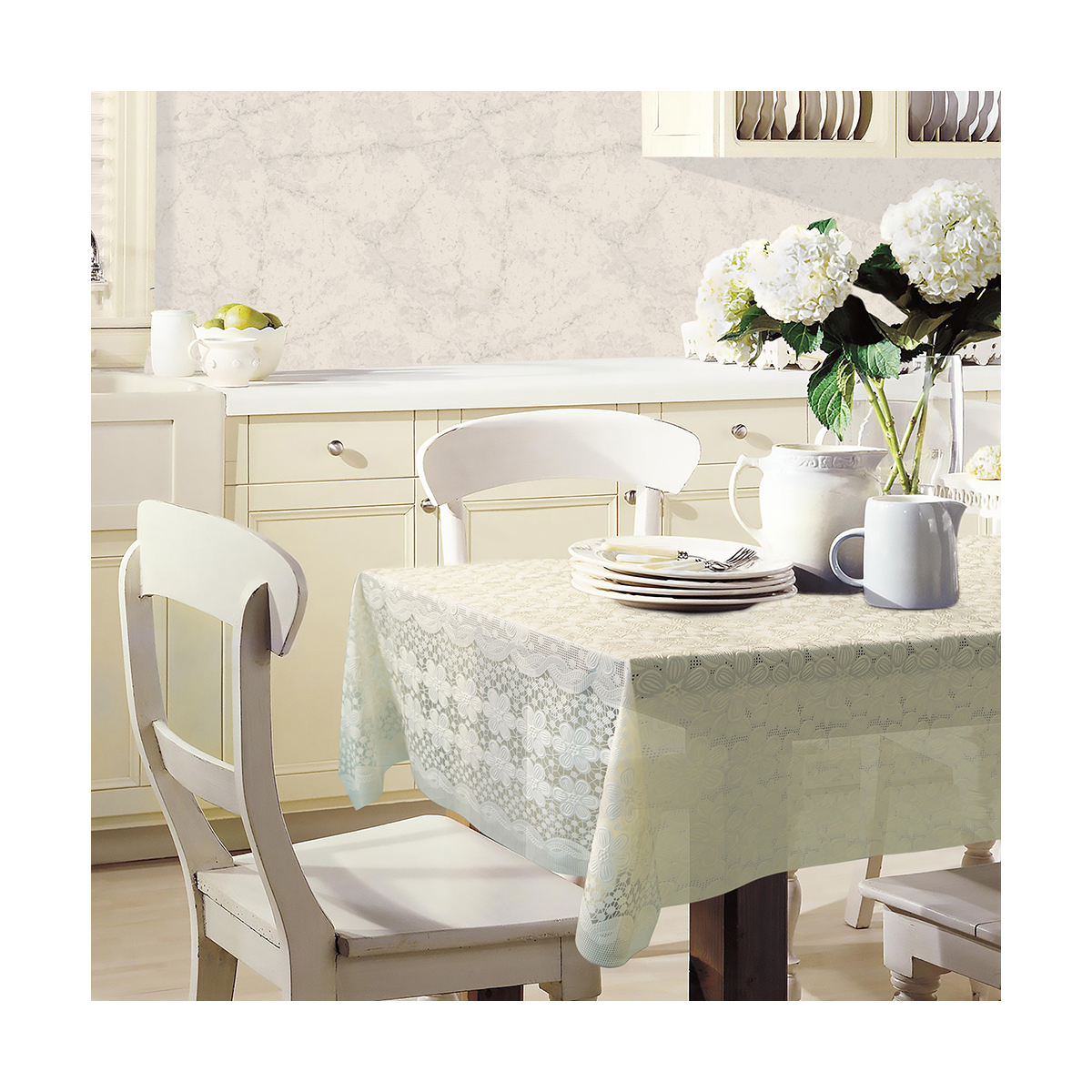 Скатерть пвх "элегия" 110*135 см (1/15) 003-white