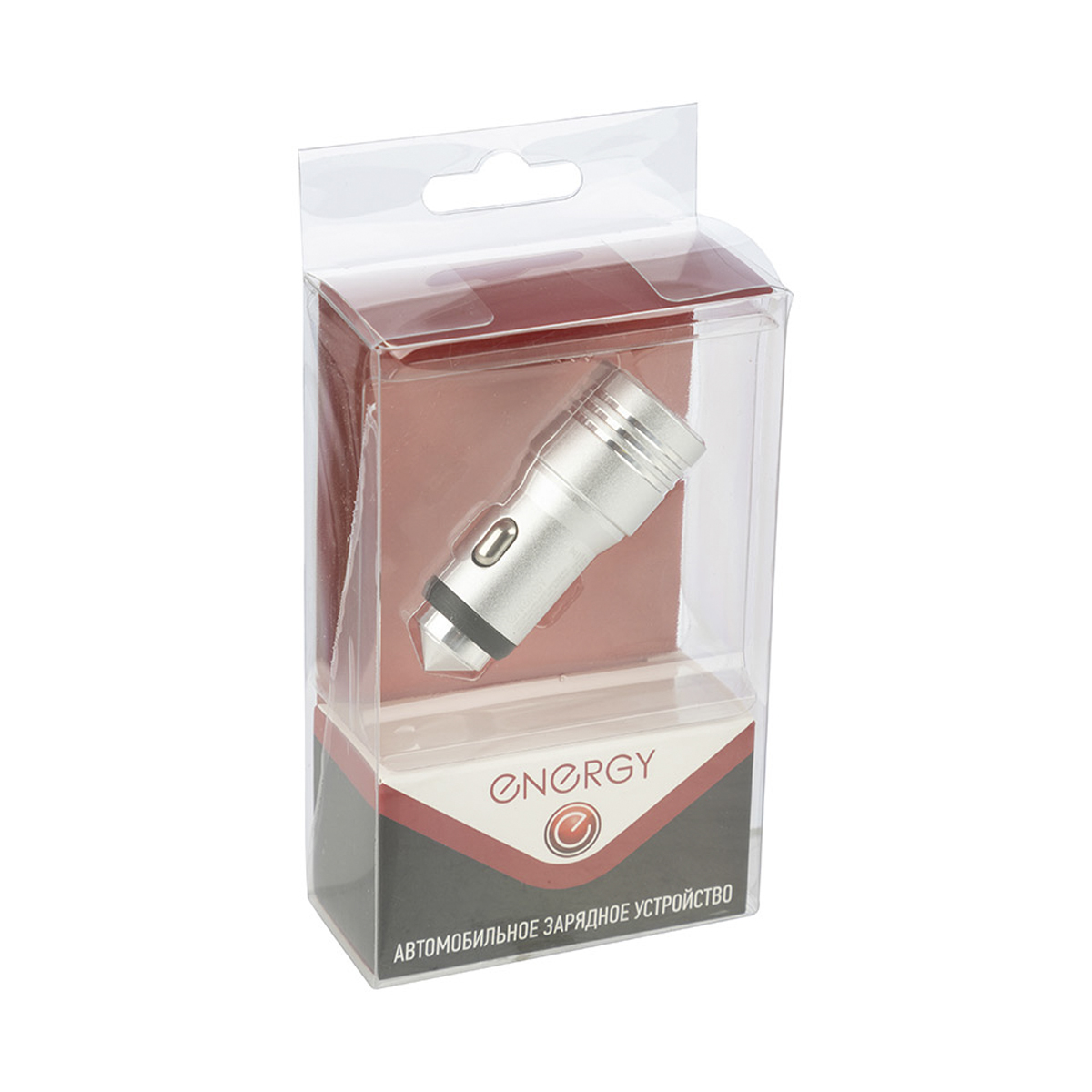 Зарядное устройство автомоб. et-19a, 2 usb (серебро) (1/100) "energy"