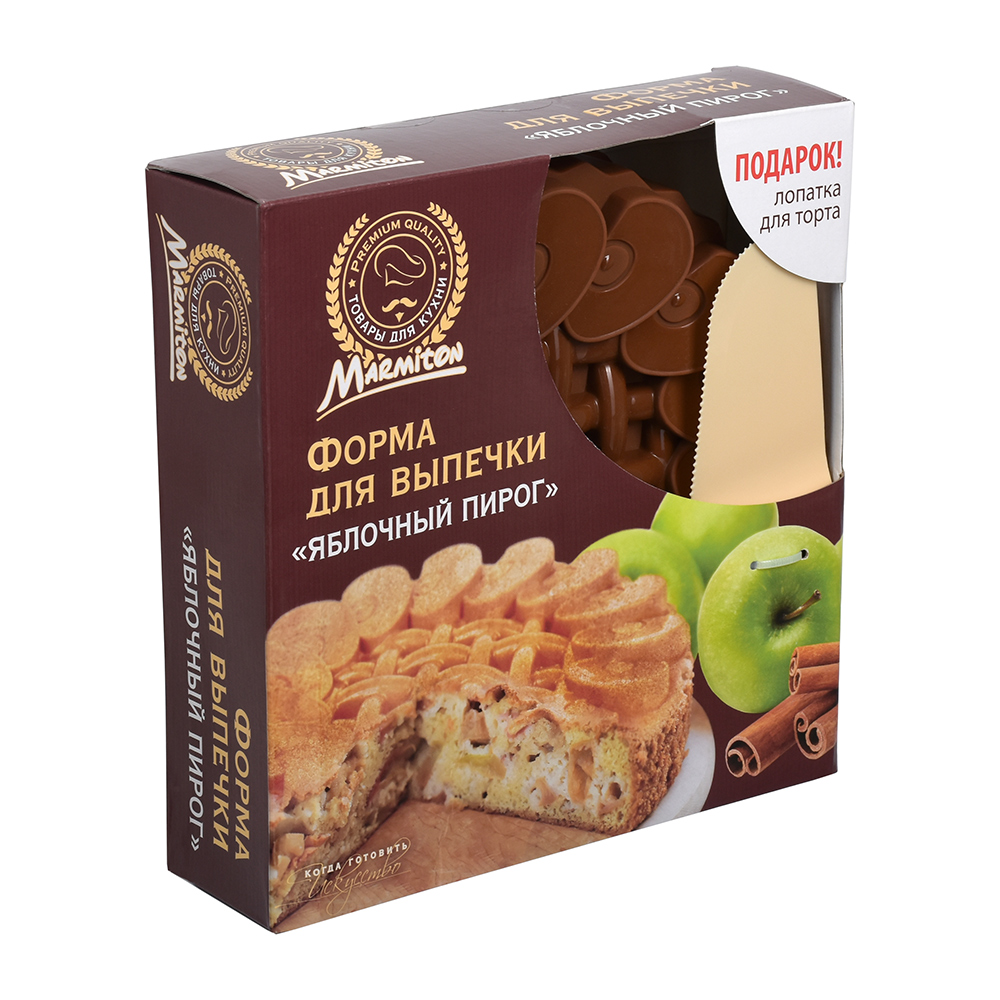 Форма для выпечки силикон. "яблочный пирог" 24*6 см + лопатка (1/20) "marmiton" 17224