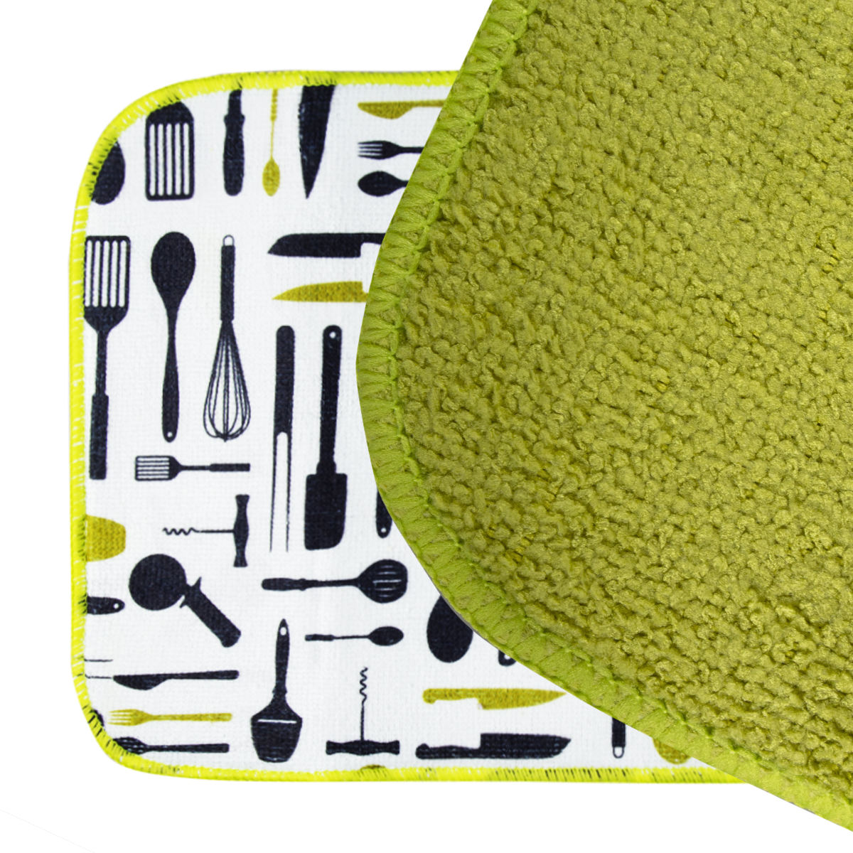 Коврик для сушки посуды 40*25 см (микрофибра) (1/48) "рыжий кот" mdm-01