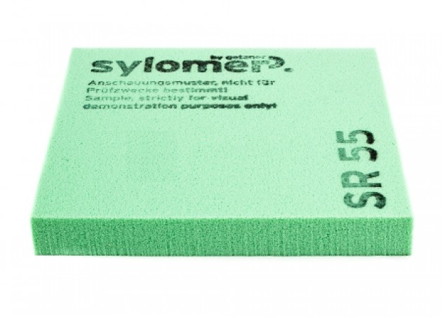 Виброизоляционная плита Sylomer SR 55 зеленый лист 1200x1500x12,5 мм