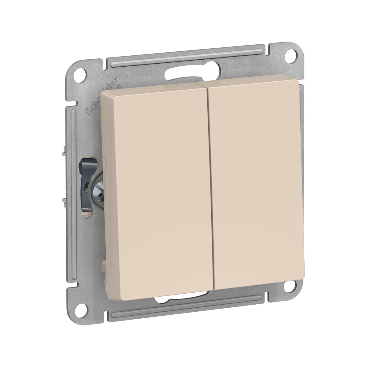 Переключатель "atlasdesign" 2-х кл. (механизм) 10а, бежевый (1/20/160) "schneider"