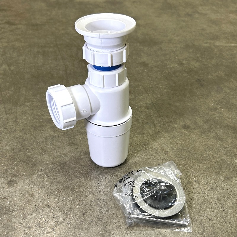 Сифон McALPINE бутылочный 1 1/2" х 32 мм с вып. 70 мм и пробкой, выход 40 мм компрес.