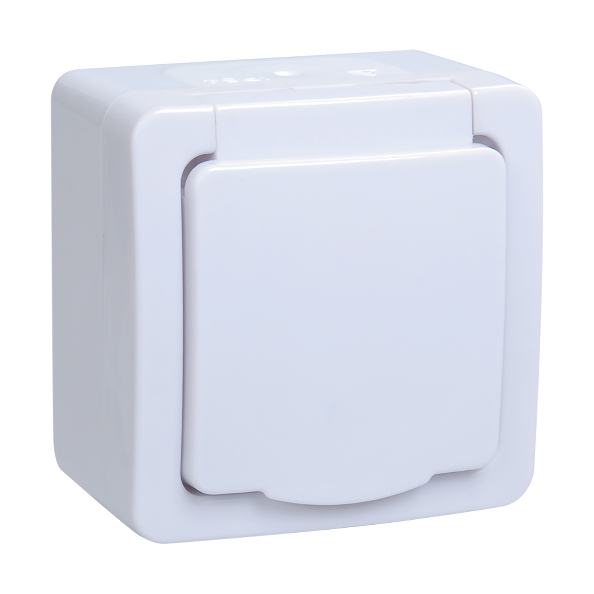 Розетка открыт. уст. "гермес plus" 1 местн. с заземл, с крышкой рсб20-3-гпбб, ip54 (1/10/100) "iek"