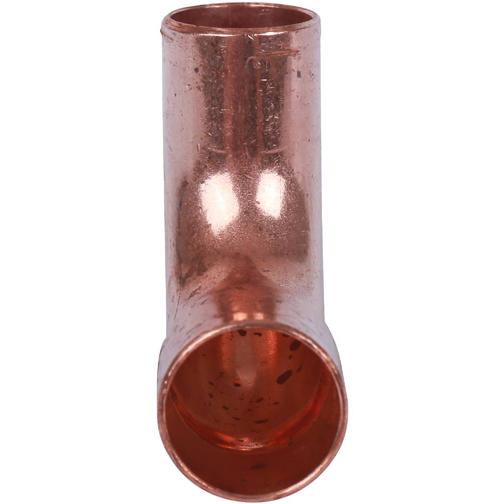 Отвод однораструбный 15 мм / 90° под пайку медный SANHA 15001A15