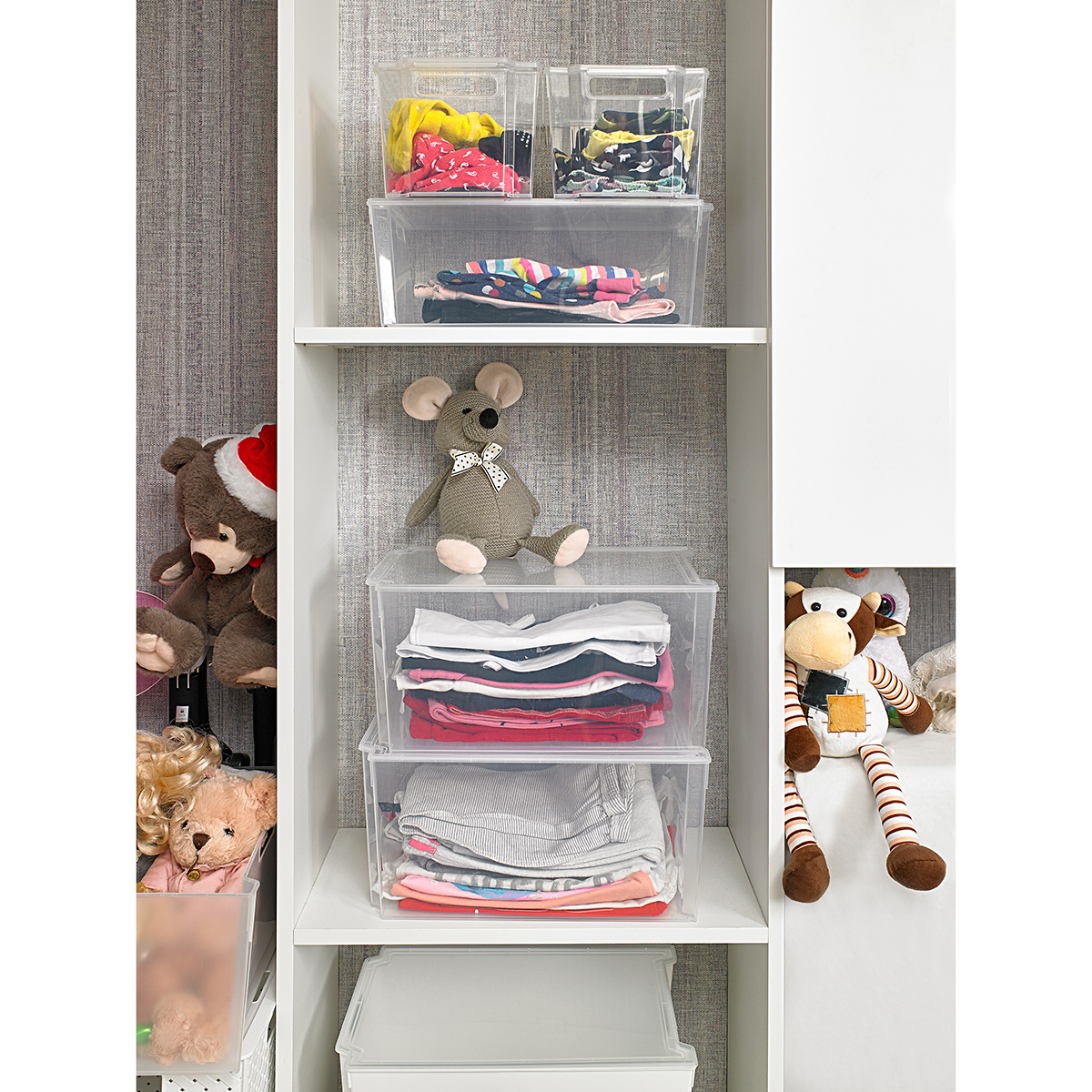 Ящик универс. с крышкой "модуль"  6,5 л (прозрачный) (1/14) "виолет"